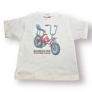 Quiksilver‎ White Bicycle T-Shirt Size 3T 100% Cotton Retro Vintage